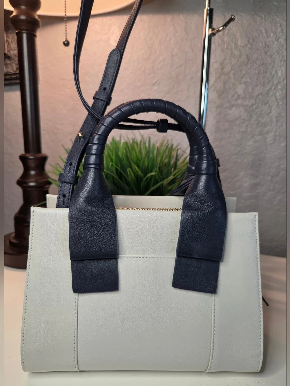 Radley London Finch Lane Stripe Leather Small Grab Crossbody Satchel